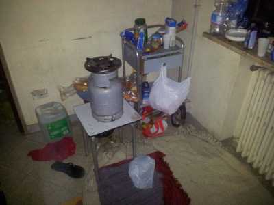 Bombola del gas utilizzata in una delle stanze del Ferrhotel 