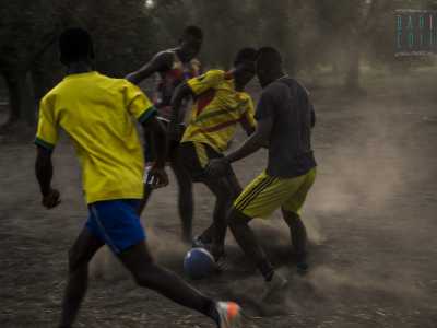 Particolare della partita di calcio