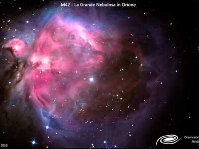 La Nebulosa di Orione, collocata all'interno della costellazione della Cintura di Orione 