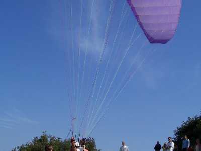 Parapendio in fase di partenza