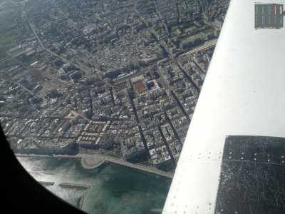 Il Lungomare di Bari osservato da 2000 piedi di altezza