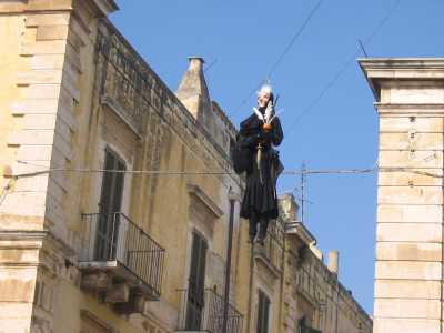 La Quarantana nel centro di Ruvo di Puglia