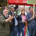 Michele Fanelli e Arturo Cucciolla parlano al gruppo dei manifestanti 