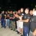 Gli atleti in fila pronti per iniziare il torneo
