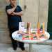 Gianluca mentre presenta alcuni libri