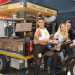 Non solo camion: c' spazio anche per la Moto Guzzi grill che gira la penisola con a bordo una brace 