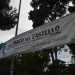 Lo striscione davanti al cantiere