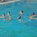 Le ragazze della Waterpolo Bari durante un'esibizione
