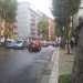 Viale Orazio Flacco: Il lato della strada dove si trova il negozio del signor Giacinto, e dove i commercianti hanno abbassato le saracinesche