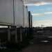 Alcune roulotte nell'accampamento rom del canalone