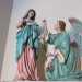 All'interno veniamo subito accolti da un gruppo scultoreo portato in processione il Luned dell'angelo: due statuette in cartapesta che raffigurano la Vergine con l'angelo dell'Annunciazione