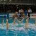 Le ragazze della Waterpolo Bari durante un'esibizione
