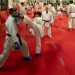 Allinterno della palestra ad ambiente unico notiamo poi per terra il tatami sul quale si allenano ragazzi e ragazze vestiti di bianco con cinture colorate