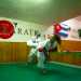 ...e una ragazza effettua un ushiro geri, un calcio tirato indietro