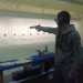 Domenico Accettura mentre punta la pistola