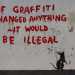 L'opera di Bansky apparsa per le strade di Londra nel 2011