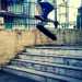 Bari- acrobazia su scalini con lo skate