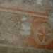 Un affresco con croce templare presente nell'antico edificio di Sovereto