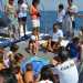 Una foto dei turisti a bordo del catamarano dell'associazione tarantina