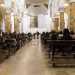 All'interno dove balzano agli occhi le massicce colonne marmoree e il raffinato pagliotto che riveste l'altare e rappresenta i discepoli di Emmaus 
