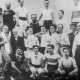 La nazionale di ginnastica alle Olimpiadi di Parigi del 1924, con lo staff dei dirigenti e tecnici. Francesco Martino � il terzo in basso e posa con la maglia dell'Angiulli
