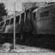 Il tram devastato dopo l'incidente del 1963