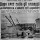 Un articolo dell'epoca che riporta la notizia dell'incidente